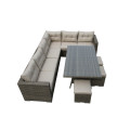 Neue 9 Seater Garden Wicker Ecksofa Set